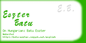 eszter batu business card